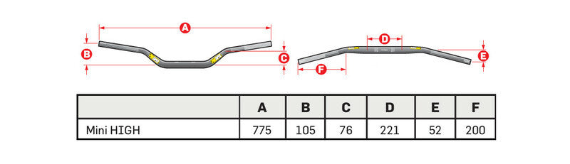 ProTaper - Contour Mini High Handlebar