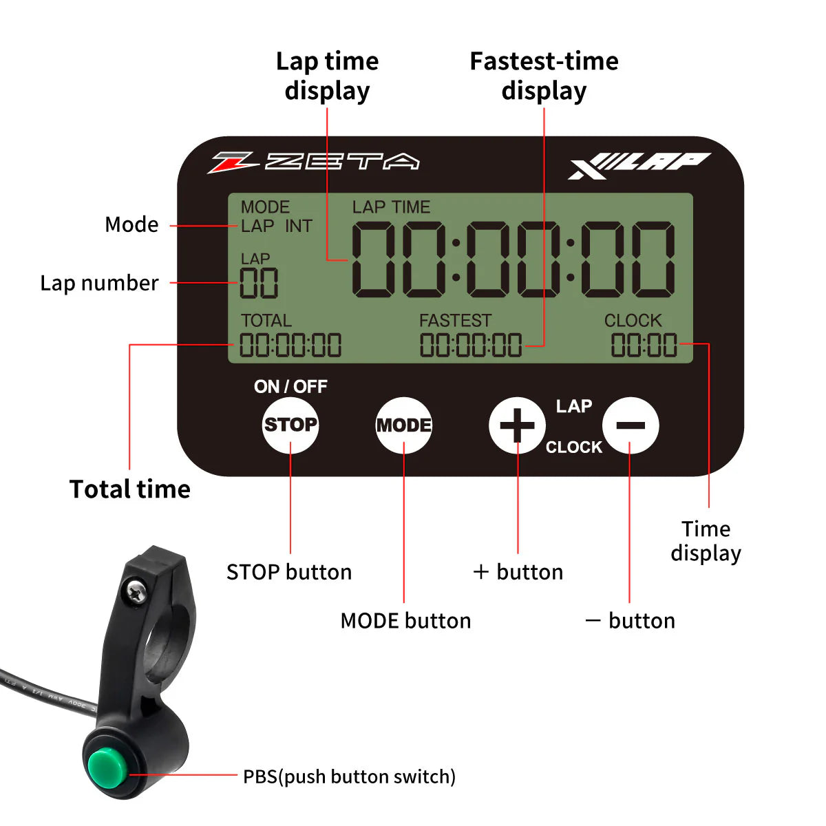 Zeta - X-LAP Self-timing Lap Timer – Ace Sports
