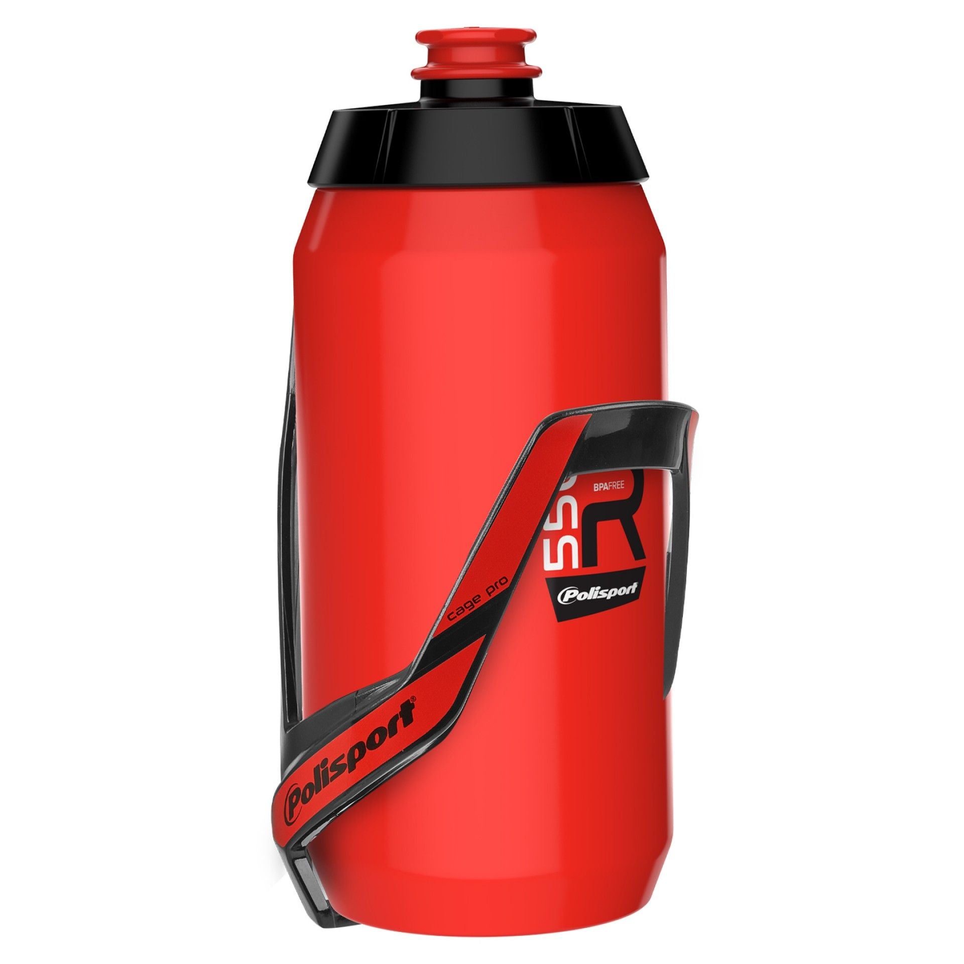 Polisport - Bottle Cage Pro & Bottle R550 Bundle Kit