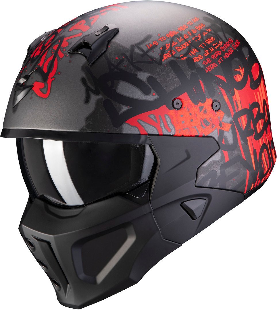 scorpion covert-x t-rust matt white red jet helmet Scorpion EXO