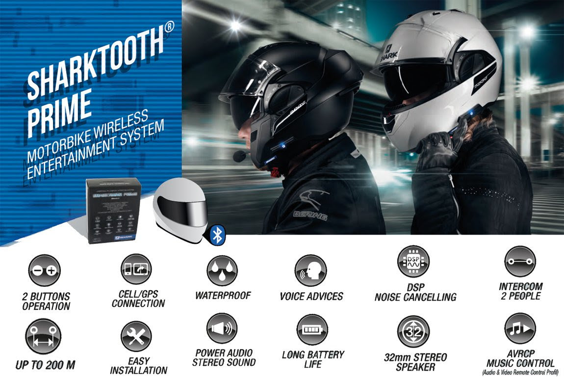 headset sharktooth bluetooth communication system