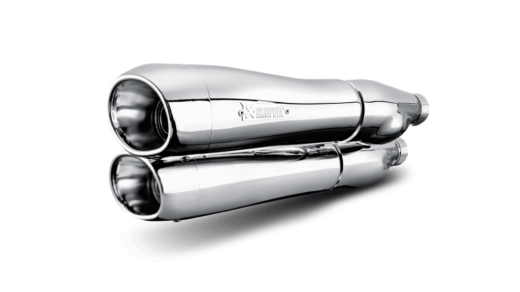 Akrapovič - Harley-Davidson Dyna FXDF Fat Bob 2008 Slip-On Exhaust (Chrome)