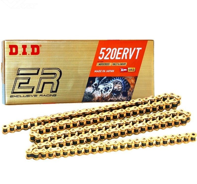 Attache à Riveter D.I.D 520 ERVT Or/Or - Maillon De Chaîne De Moto, Kit De Réparation Chaîne