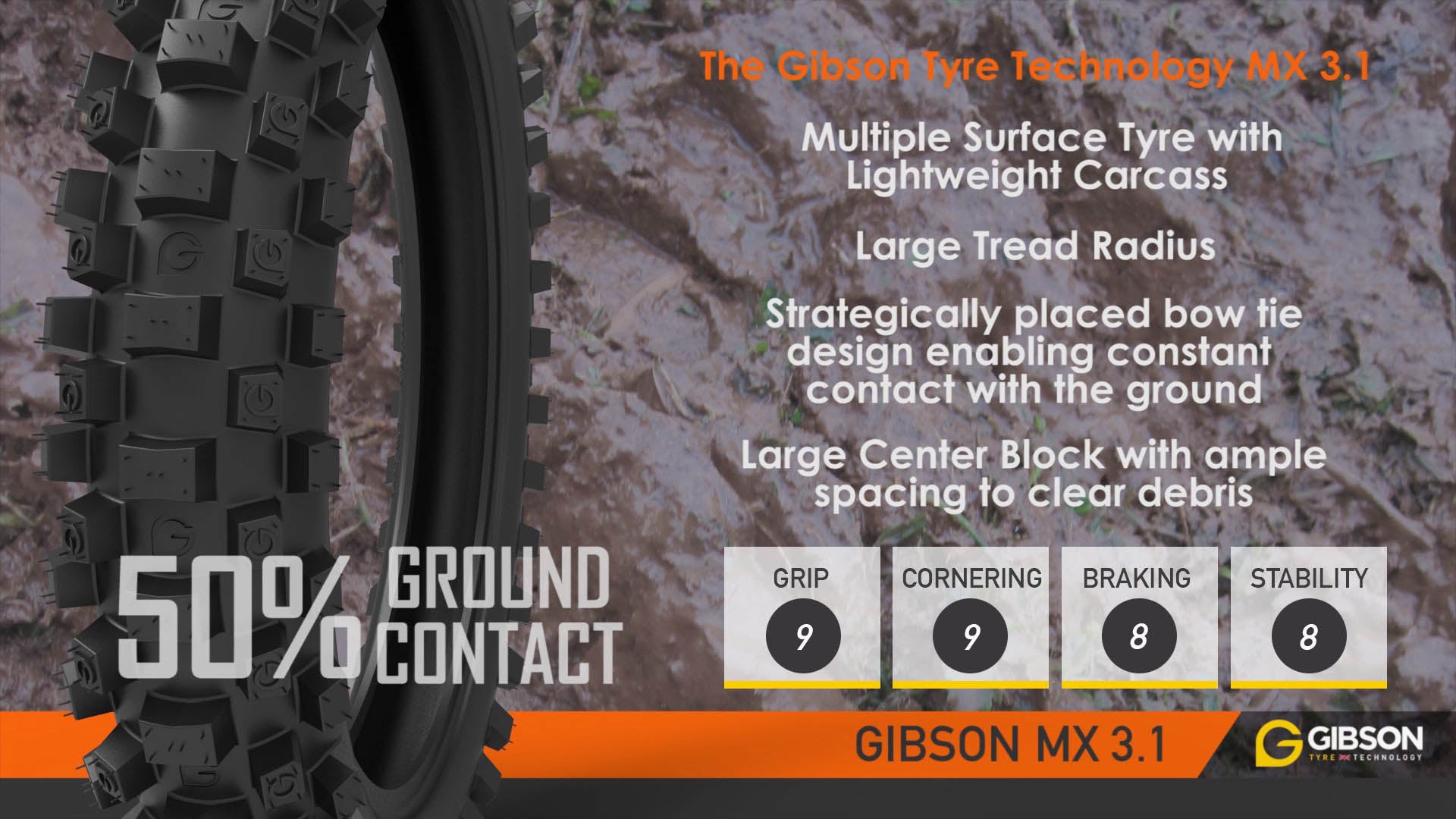 Gibson - MX 3.1 Rear Tyre
